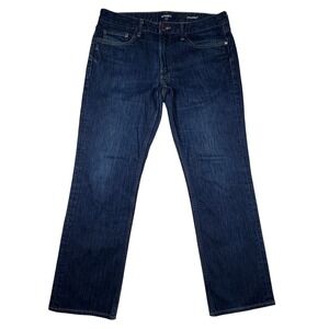 Bonobos Straight Leg Jeans Mens 34x30 Dark Wash Ringspun Denim Blue Stretch